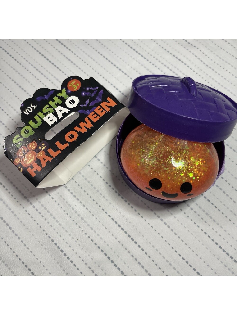 Orange Halloween Glitter Dumpling Squishy Rare NEW Opened for Color Verification